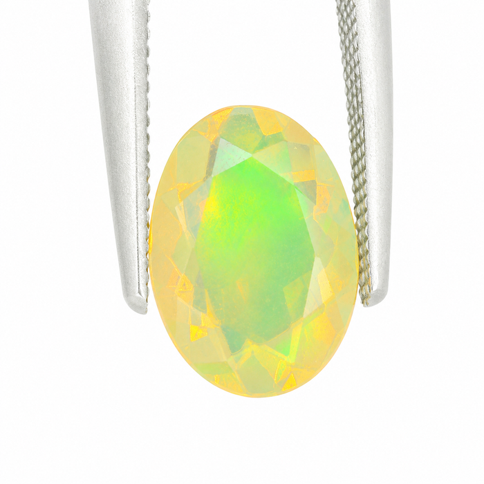 Ethiopian opal 1.45 carat faceted oval cut loose gemstone - Buy loose or make a custom order