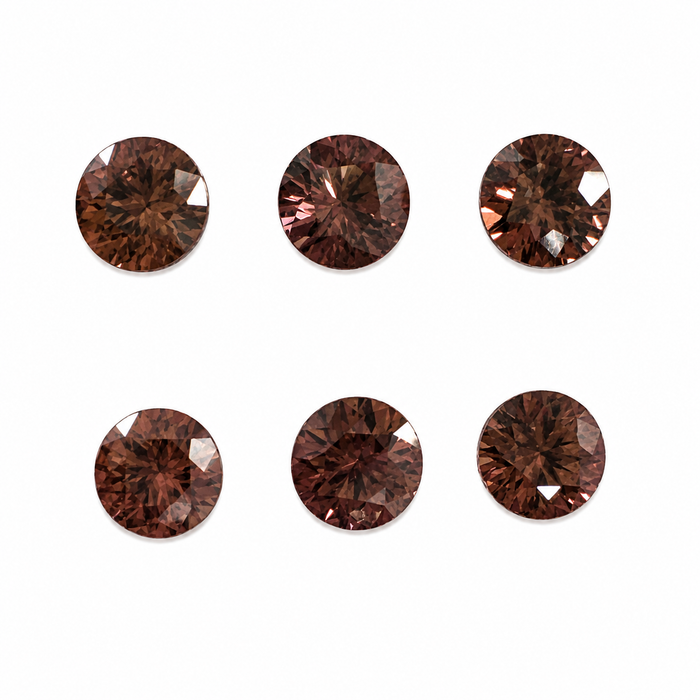 Red Zircon round cut 0.66-0.76ct 5x3mm approximately each loose gemstone - price is per stone - Buy loose or customise