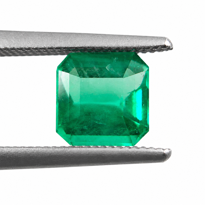 Emerald 0.97 carats Square emerald cut loose gemstone