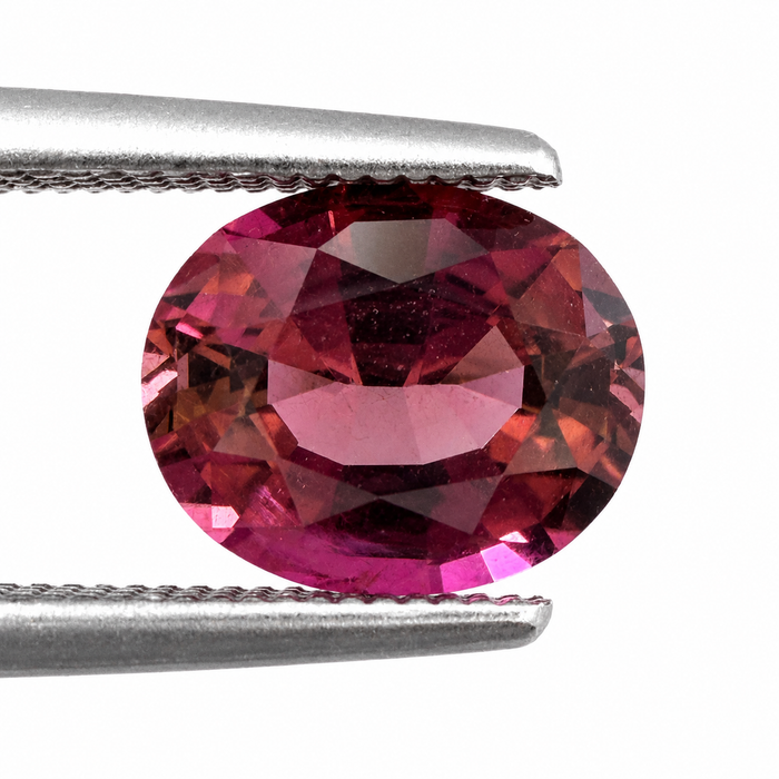 Pink orange sunset tourmaline fancy oval cut 1.28 carats loose gemstone - Buy loose or customise