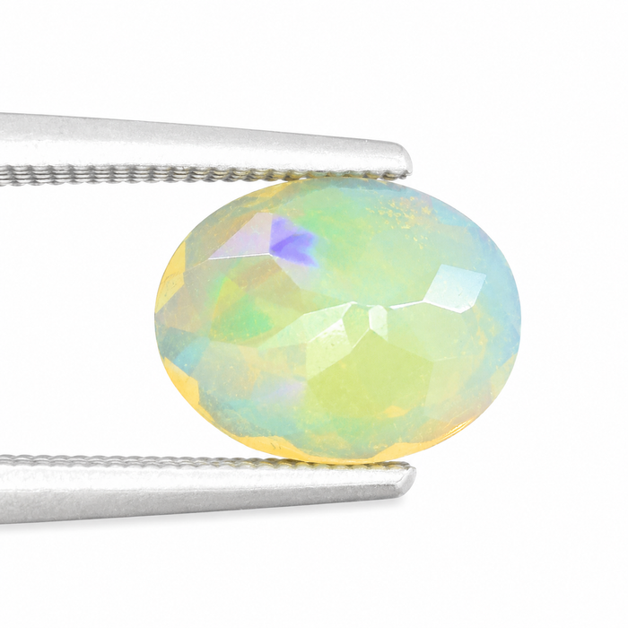Ethiopian opal 1.28 carat faceted oval cut loose gemstone - Buy loose or make a custom order