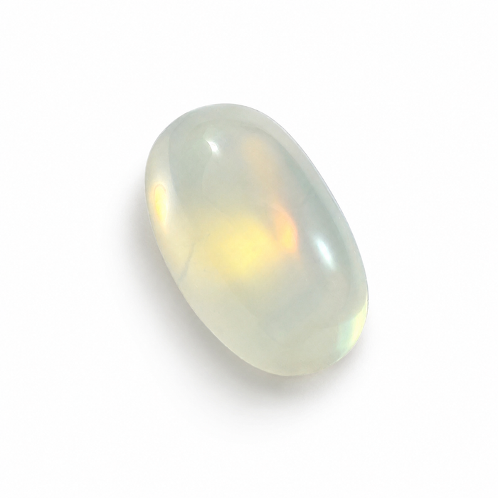 Rainbow moonstone 4.44 carat rectangle cushion cut sugarloaf cabochon loose gemstone