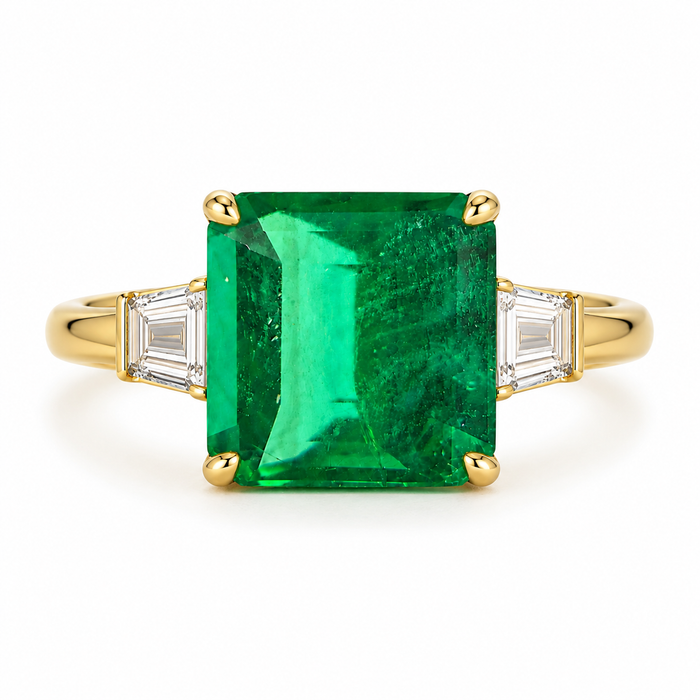 Emerald 0.97 carats Square emerald cut loose gemstone