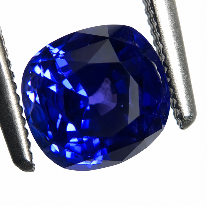 Blue Purple color change Sapphire 2.00 carat 6.63x6.24x5.17mm square cushion cut