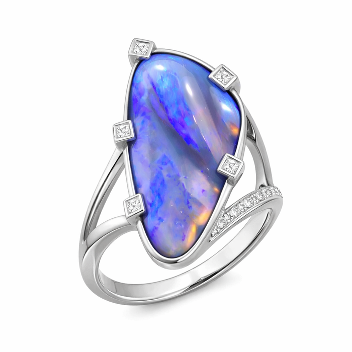 Australian carved jelly opal 10.90 carat loose gemstone - Designer gemstone