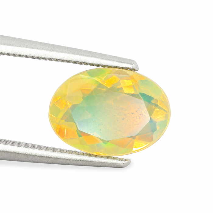 Ethiopian opal 1.45 carat faceted oval cut loose gemstone - Buy loose or make a custom order