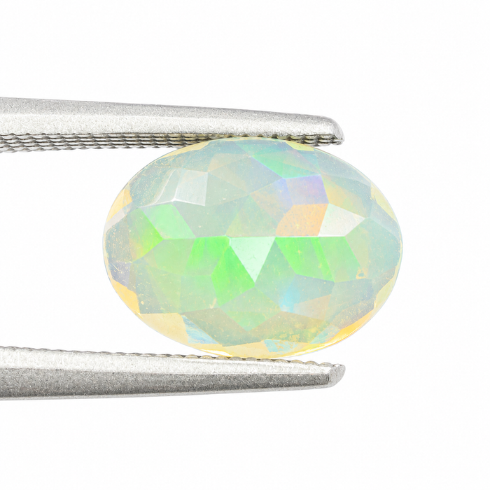 Ethiopian opal 1.45 carat faceted oval cut loose gemstone - Buy loose or make a custom order