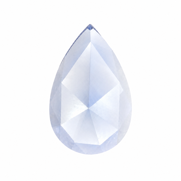 Blue Ceylon Sapphire pear rose cut 0.44 carat loose gemstone - Make your own custom jewelry design