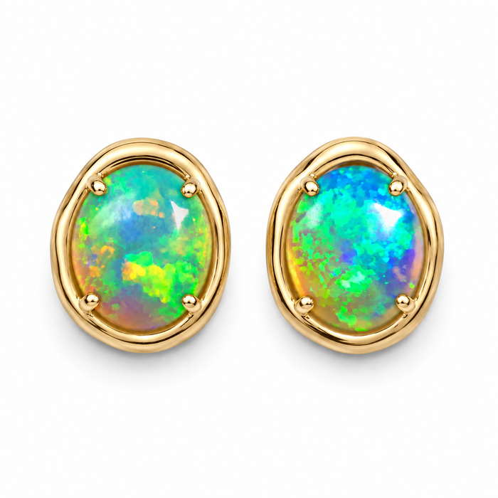 Australian jelly opal matched pair 2.53 carat total loose gemstone - Buy loose or customise