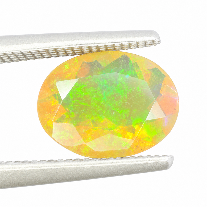 Ethiopian opal 1.07 carat faceted oval cut loose gemstone - Buy loose or make a custom order