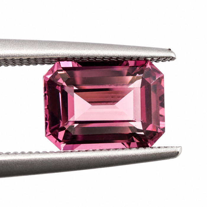 Pink Tanga garnet emerald cut 2.22 carats loose gemstone - Buy loose or customise