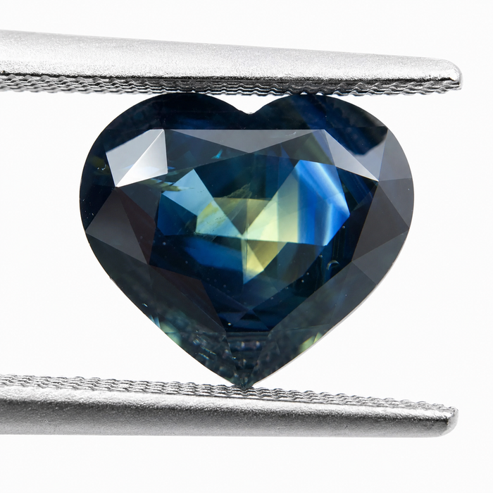 Pharaoh’s eye Australian Parti Sapphire heart cut 4.28 carats - Buy loose or customise
