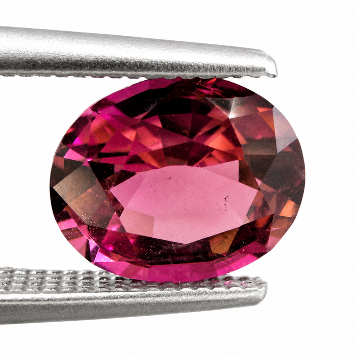 Pink orange sunset tourmaline fancy oval cut 1.28 carats loose gemstone - Buy loose or customise