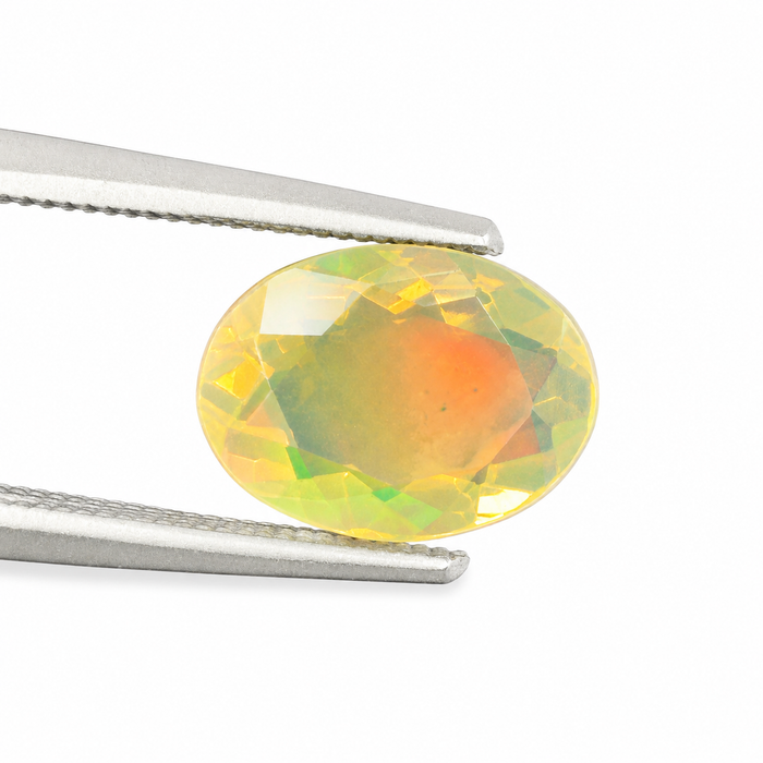 Ethiopian opal 1.45 carat faceted oval cut loose gemstone - Buy loose or make a custom order