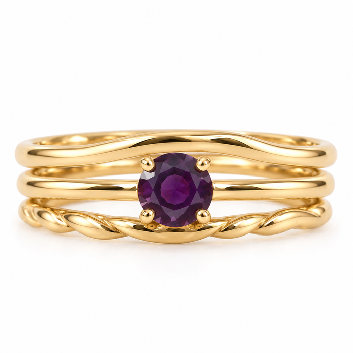 Purple Magenta Sapphire round cut 0.47 carat loose gemtone