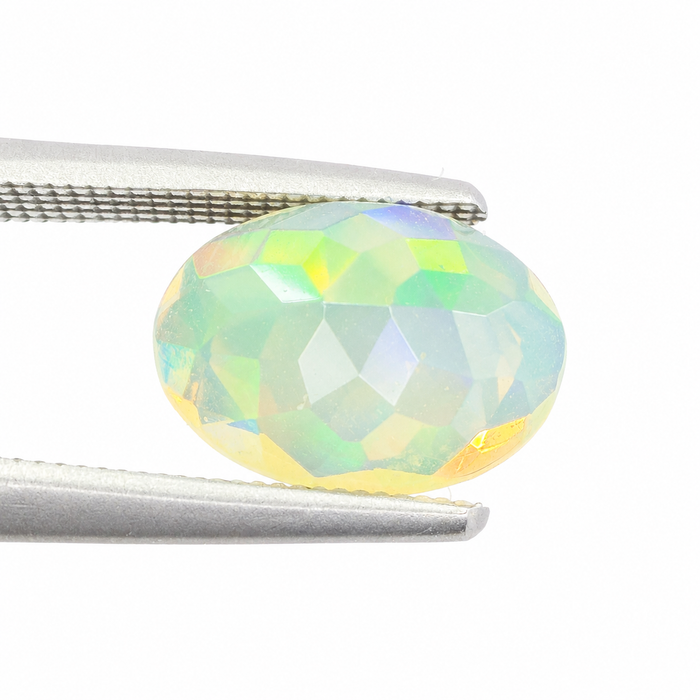 Ethiopian opal 1.45 carat faceted oval cut loose gemstone - Buy loose or make a custom order