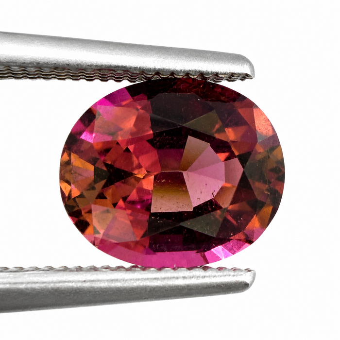Pink orange sunset tourmaline fancy oval cut 1.28 carats loose gemstone - Buy loose or customise