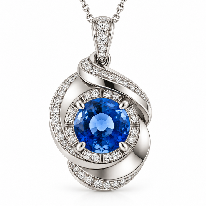 Natural blue Ceylon Sapphire oval cushion cut 6.8x6.2mm 1.71 carat gemstone