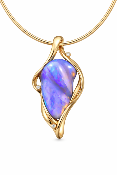 Australian carved jelly opal 10.90 carat loose gemstone - Designer gemstone