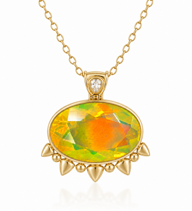 Ethiopian opal 1.45 carat faceted oval cut loose gemstone - Buy loose or make a custom order