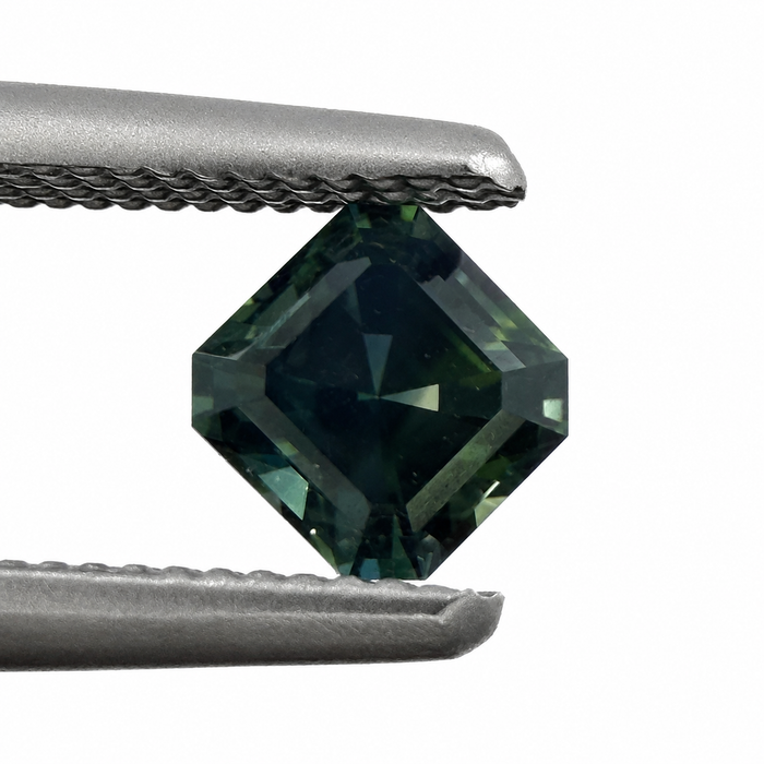 Australian Teal sapphire 0.42ct Aascher cut loose gemstone - Buy loose or customise