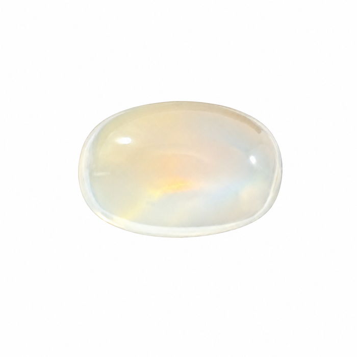 Rainbow moonstone 4.44 carat rectangle cushion cut sugarloaf cabochon loose gemstone