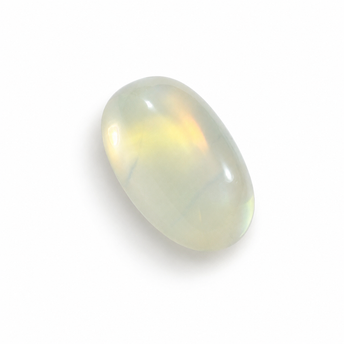 Rainbow moonstone 4.44 carat rectangle cushion cut sugarloaf cabochon loose gemstone