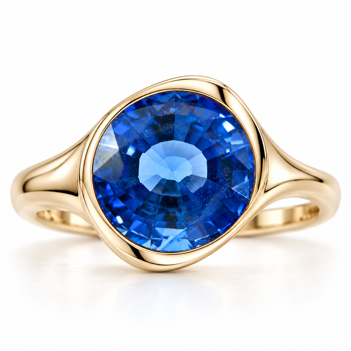 Natural blue Ceylon Sapphire oval cushion cut 6.8x6.2mm 1.71 carat gemstone