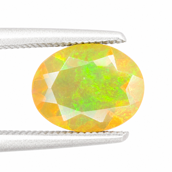 Ethiopian opal 1.07 carat faceted oval cut loose gemstone - Buy loose or make a custom order