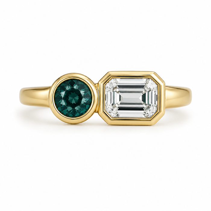 Steel teal Australian Parti Sapphire round cut 1.48 carats - Buy loose or customise