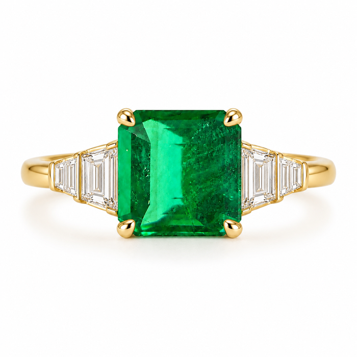 Emerald 0.97 carats Square emerald cut loose gemstone