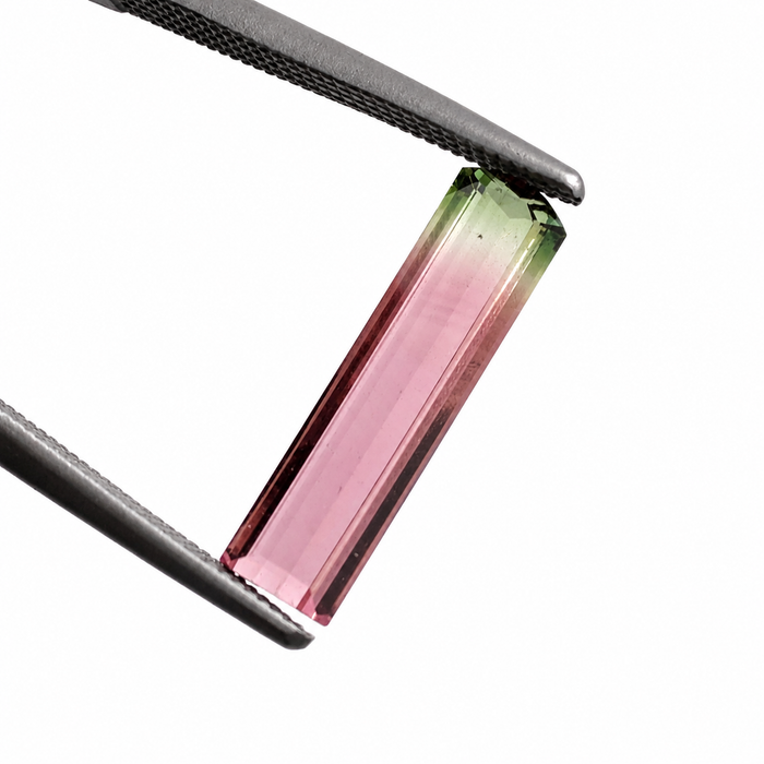 Watermelon tourmaline fancy baguette cut 1.73 carat loose gemstone - Buy loose or customise
