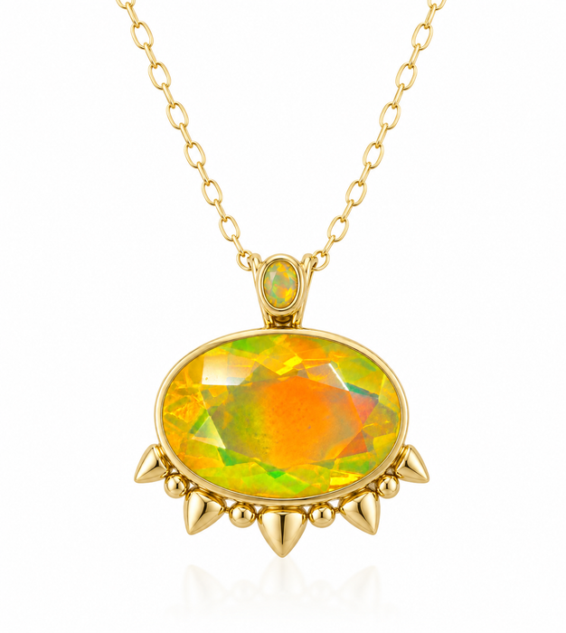 Ethiopian opal 1.45 carat faceted oval cut loose gemstone - Buy loose or make a custom order