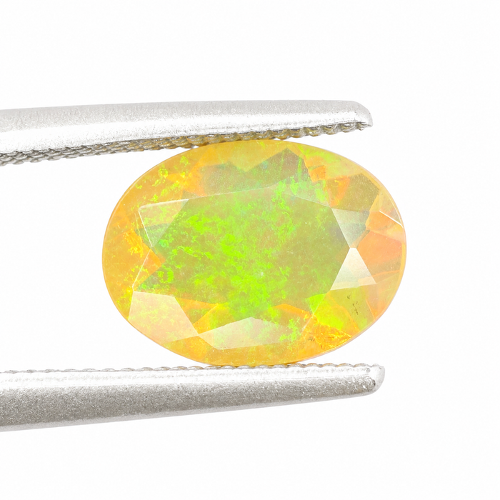 Ethiopian opal 1.07 carat faceted oval cut loose gemstone - Buy loose or make a custom order