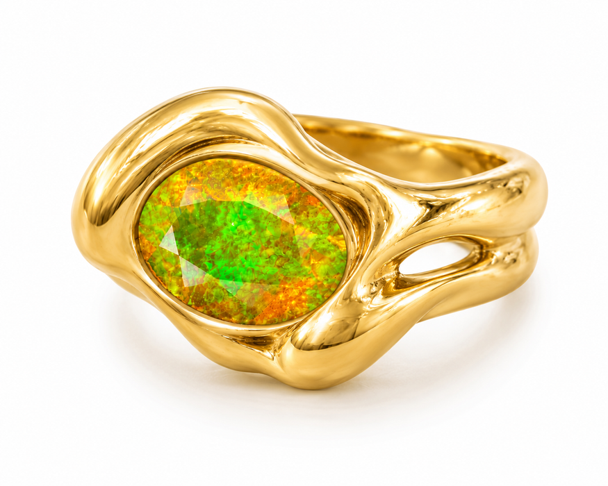 Ethiopian opal 1.07 carat faceted oval cut loose gemstone - Buy loose or make a custom order