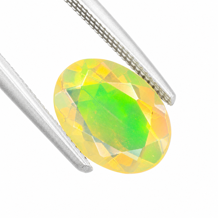Ethiopian opal 1.45 carat faceted oval cut loose gemstone - Buy loose or make a custom order