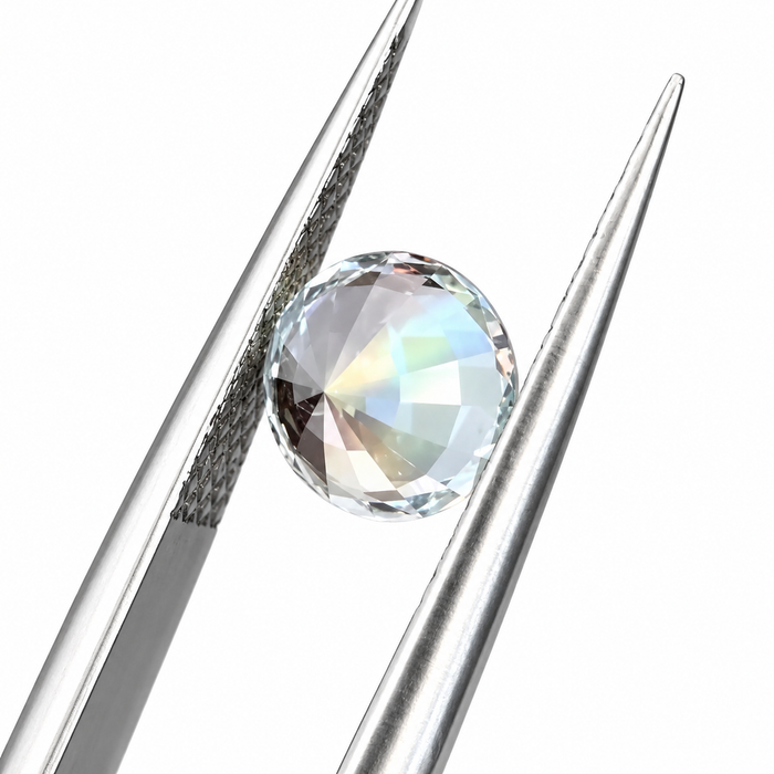 Rainbow moonstone 1.00 carat round brilliant cut loose gemstone