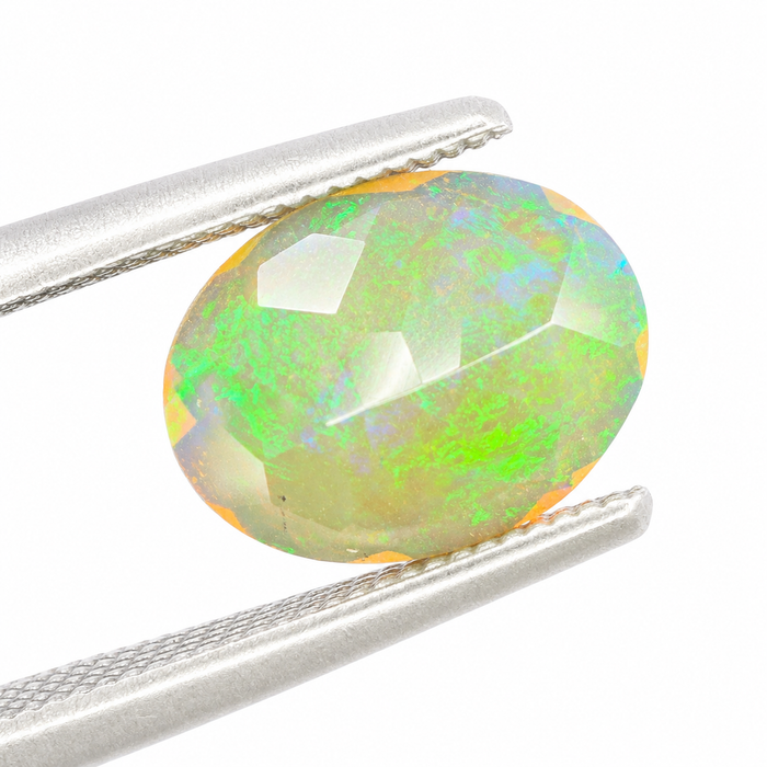 Ethiopian opal 1.07 carat faceted oval cut loose gemstone - Buy loose or make a custom order