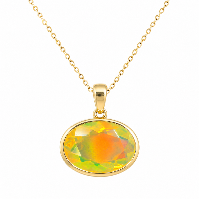 Ethiopian opal 1.45 carat faceted oval cut loose gemstone - Buy loose or make a custom order
