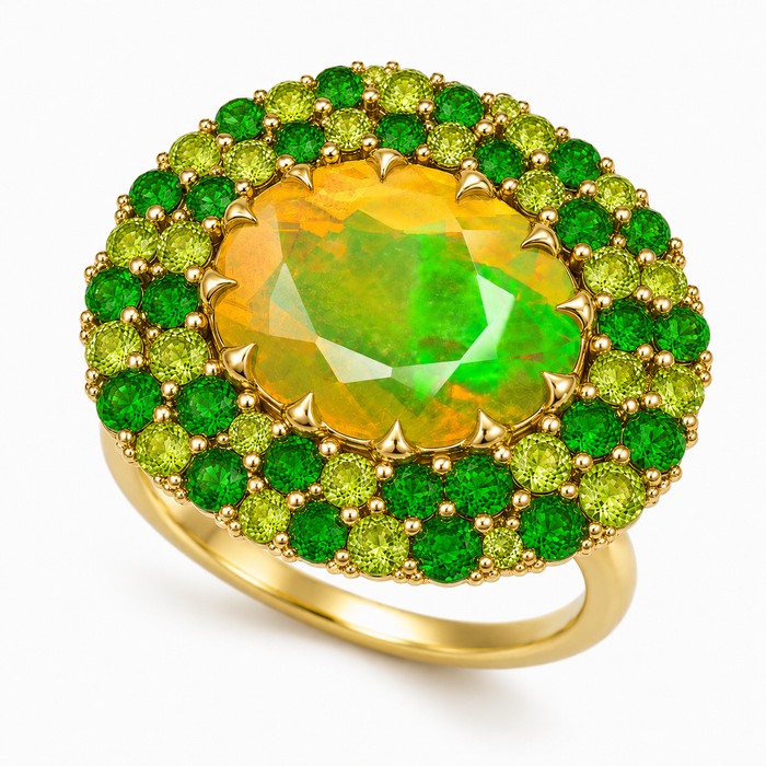 Ethiopian opal 1.28 carat faceted oval cut loose gemstone - Buy loose or make a custom order