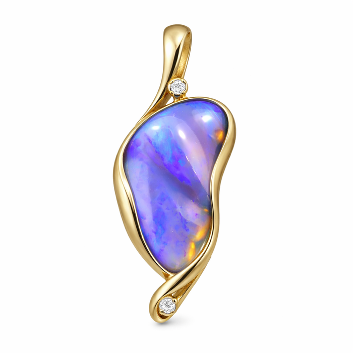Australian carved jelly opal 10.90 carat loose gemstone - Designer gemstone