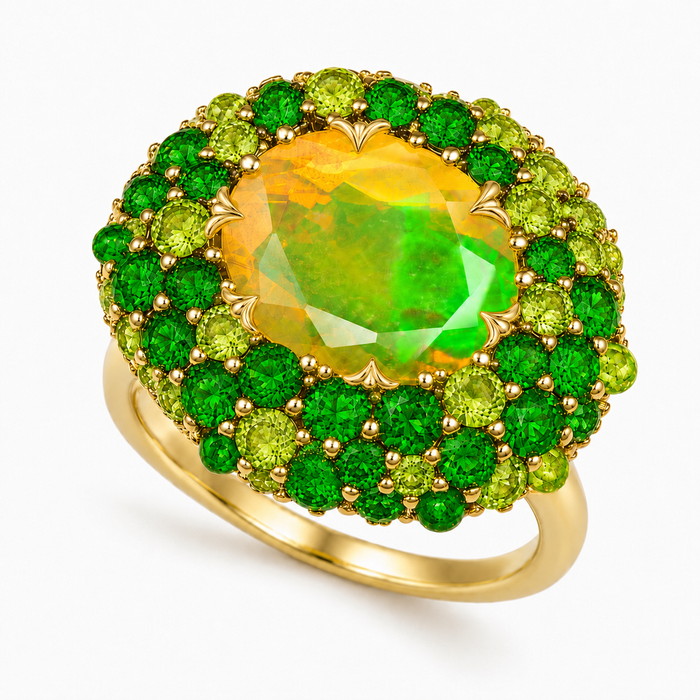 Ethiopian opal 1.28 carat faceted oval cut loose gemstone - Buy loose or make a custom order