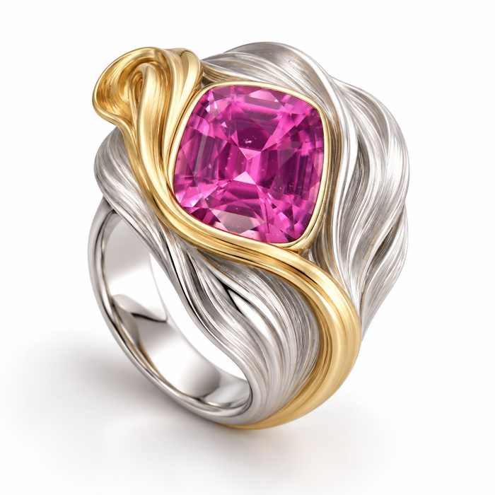 Unheated Treatment Pink Sapphire 1.25 carat 6.53x5.72x3.72mm rectangle cushion cut