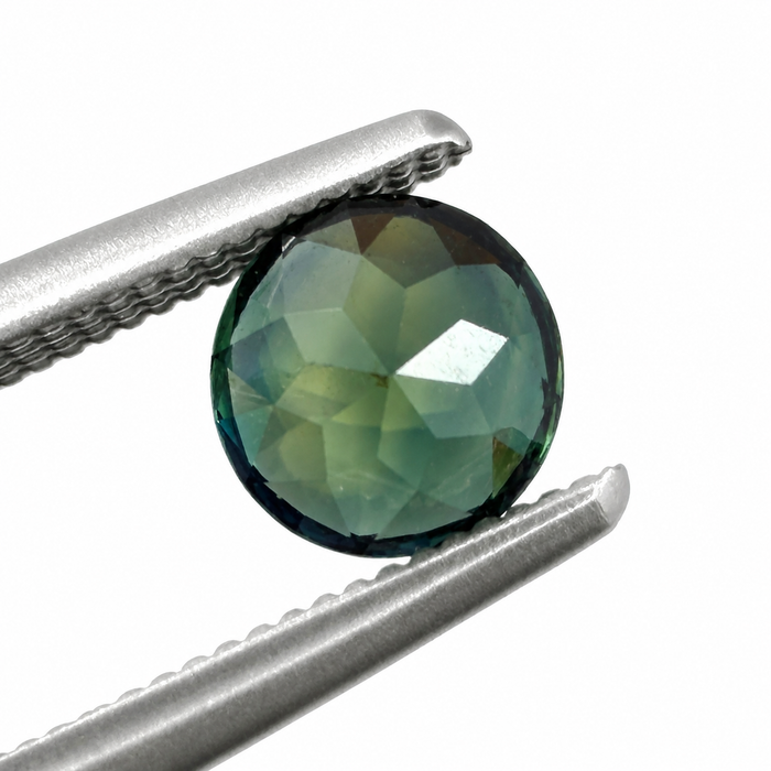 Australian Dark Teal sapphire 0.83 round brilliant cut loose gemstone - Buy loose or customise