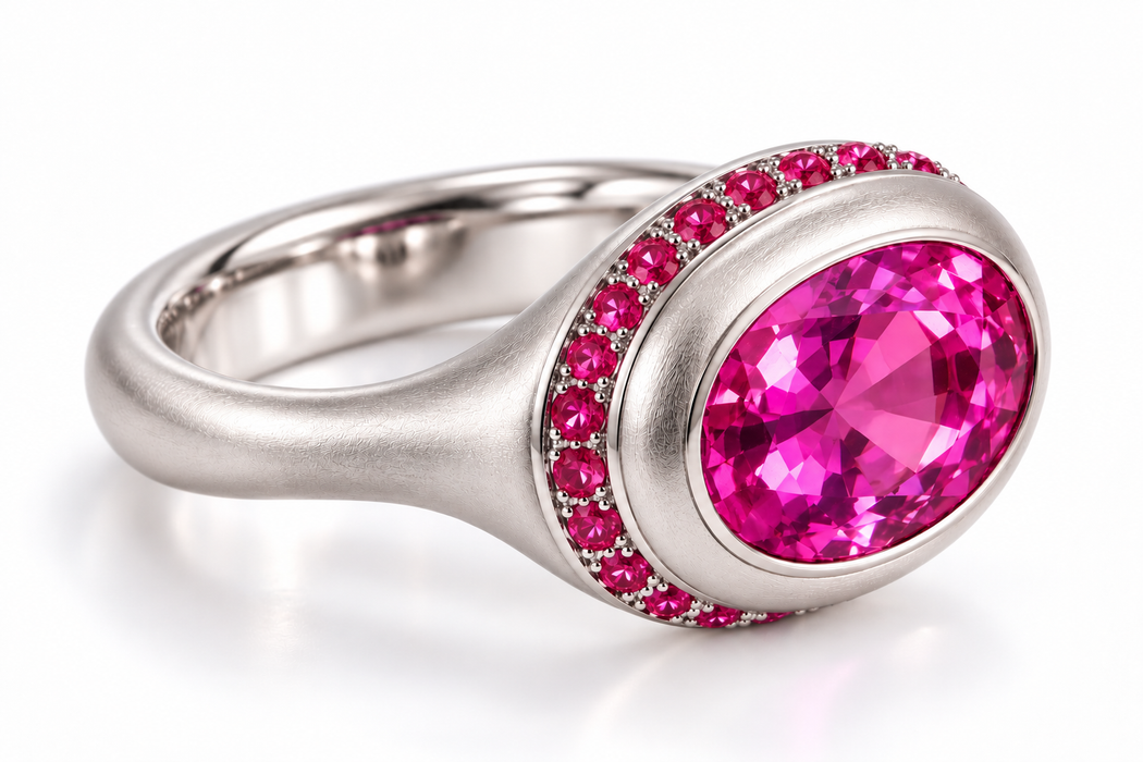 Pink Sapphire 1.19 carat 6.98x4.86x4.29mm oval cut - Buy loose or Make your own jewelry design