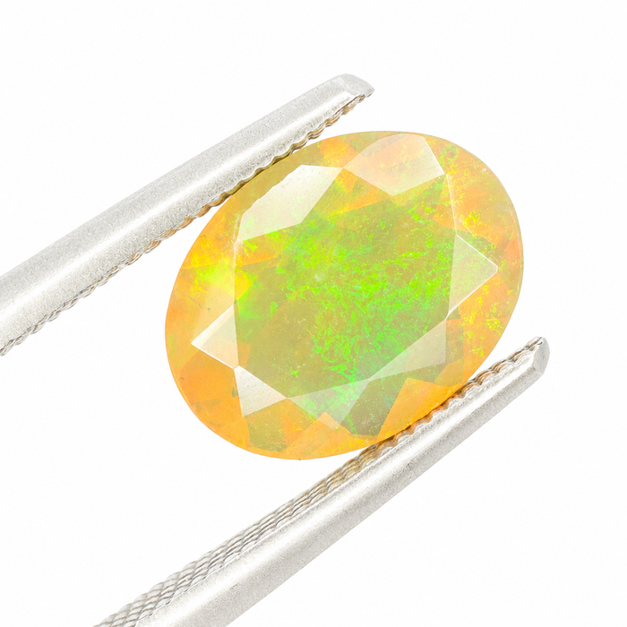Ethiopian opal 1.07 carat faceted oval cut loose gemstone - Buy loose or make a custom order