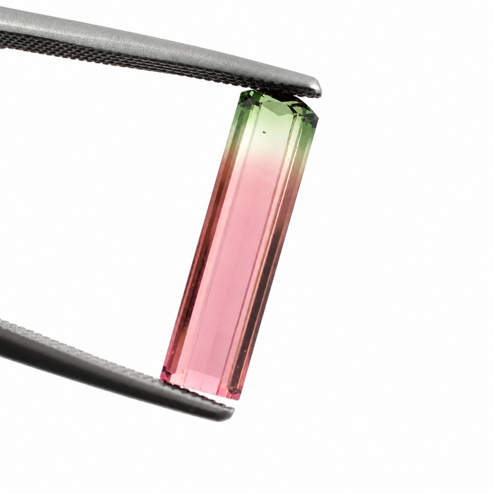 Watermelon tourmaline fancy baguette cut 1.73 carat loose gemstone - Buy loose or customise
