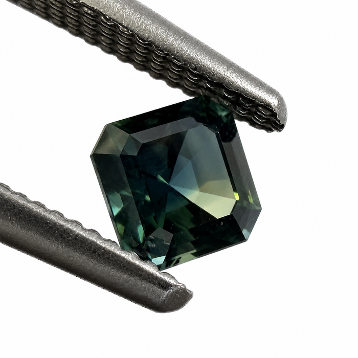 Australian Teal sapphire 0.42ct Aascher cut loose gemstone - Buy loose or customise