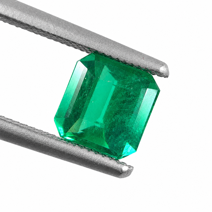Emerald 0.97 carats Square emerald cut loose gemstone
