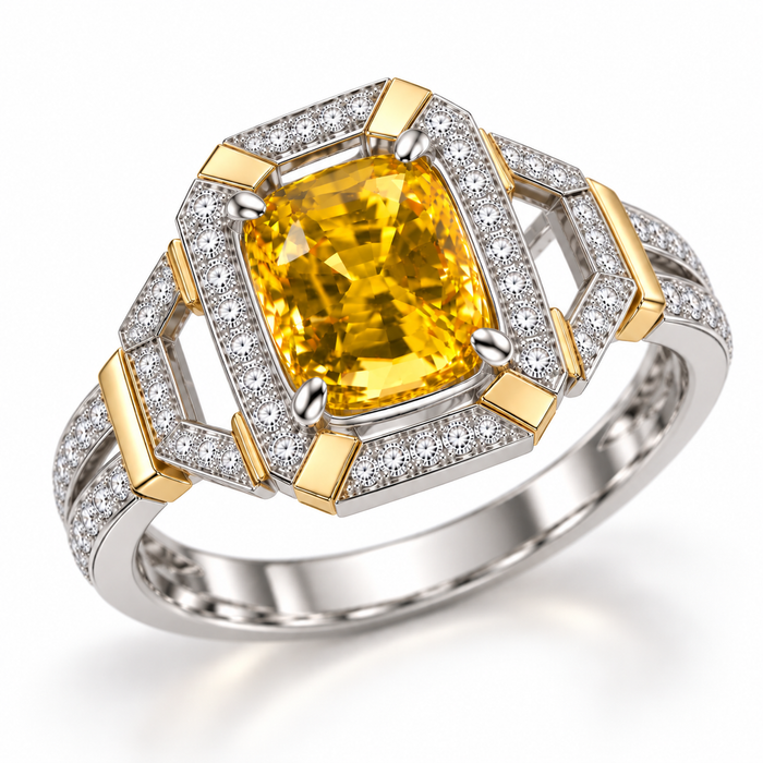 Yellow Sapphire 2.53 carat 7.20x6.58x5.66mm rectangle cushion cut